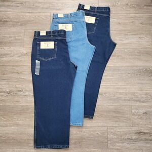 LOT OF 3 Red Head Brand RH Relaxed Jeans Mens 48x30 Blue Big & Tall Denim NEW
